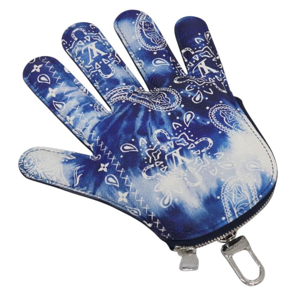 LOUIS VUITTON Monogram Bandana HIGH 5 Pouch White Blue M81410 LV Auth 142343M