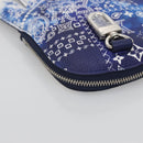 LOUIS VUITTON Monogram Bandana HIGH 5 Pouch White Blue M81410 LV Auth 142343M-11