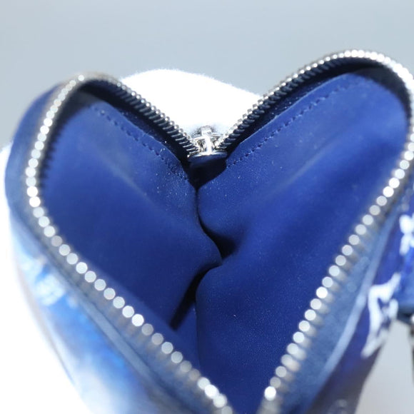 LOUIS VUITTON Monogram Bandana HIGH 5 Pouch White Blue M81410 LV Auth 142343M