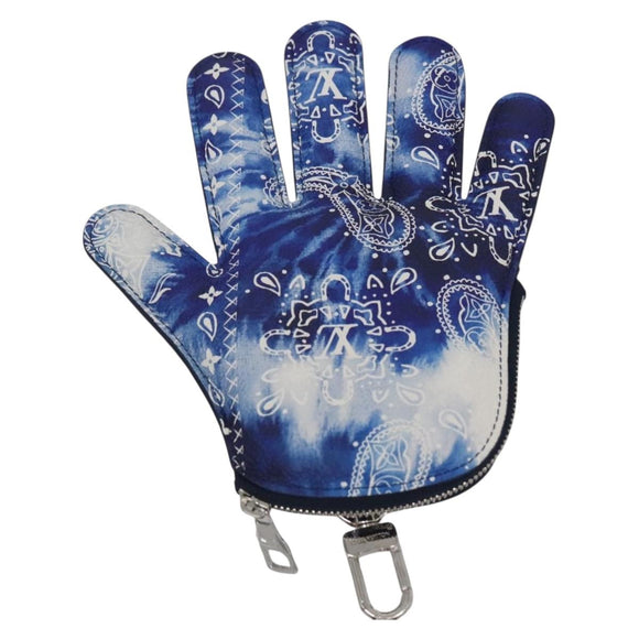 LOUIS VUITTON Monogram Bandana HIGH 5 Pouch White Blue M81410 LV Auth 142343M