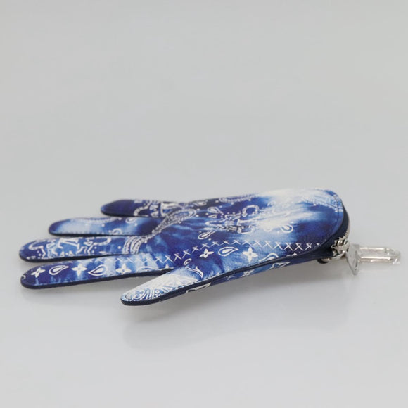 LOUIS VUITTON Monogram Bandana HIGH 5 Pouch White Blue M81410 LV Auth 142343M