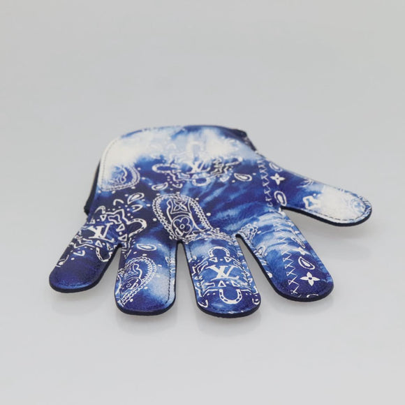 LOUIS VUITTON Monogram Bandana HIGH 5 Pouch White Blue M81410 LV Auth 142343M