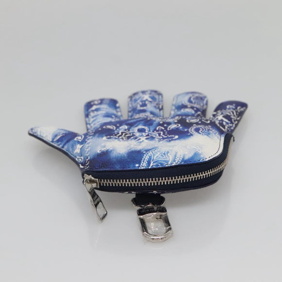 LOUIS VUITTON Monogram Bandana HIGH 5 Pouch White Blue M81410 LV Auth 142343M