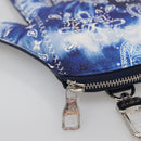 LOUIS VUITTON Monogram Bandana HIGH 5 Pouch White Blue M81410 LV Auth 142343M-9