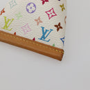 LOUIS VUITTON Monogram Multicolor Berlango Münztasche Weiß M58028 Auth 142348V-15