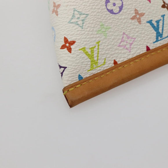LOUIS VUITTON Monogram Multicolor Berlango Münztasche Weiß M58028 Auth 142348V