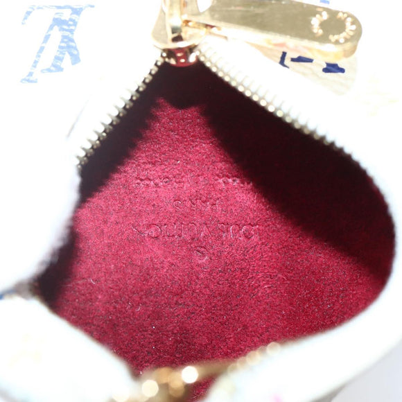 LOUIS VUITTON Monogram Multicolor Berlango Münztasche Weiß M58028 Auth 142348V