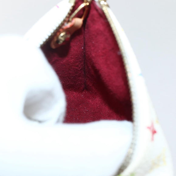 LOUIS VUITTON Monogram Multicolor Berlango Münztasche Weiß M58028 Auth 142348V