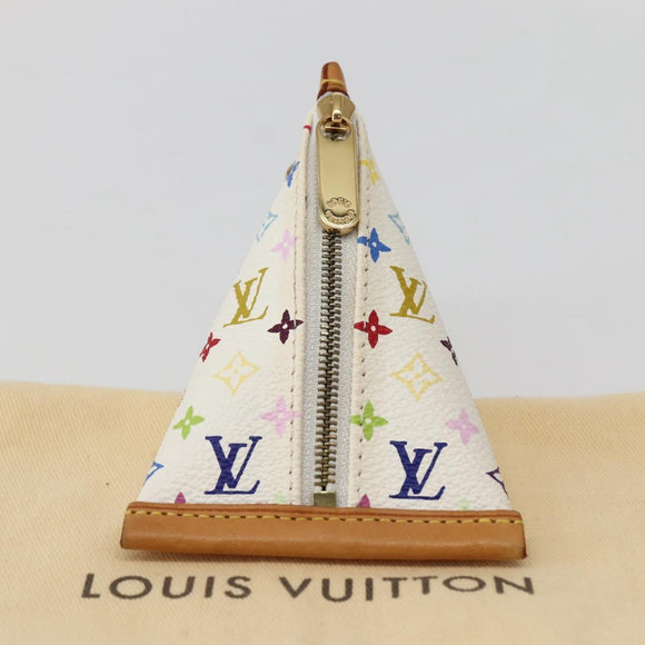 LOUIS VUITTON Monogram Multicolor Berlango Münztasche Weiß M58028 Auth 142348V