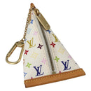 LOUIS VUITTON Monogram Multicolor Berlango Münztasche Weiß M58028 Auth 142348V-1