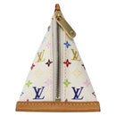 LOUIS VUITTON Monogram Multicolor Berlango Münztasche Weiß M58028 Auth 142348V-13
