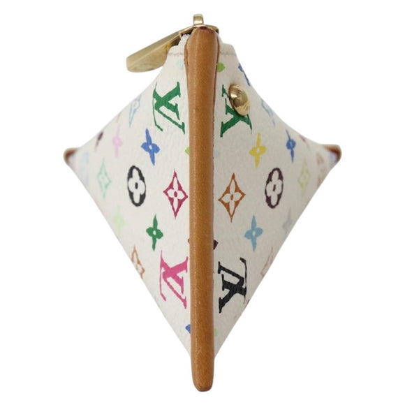 LOUIS VUITTON Monogram Multicolor Berlango Münztasche Weiß M58028 Auth 142348V