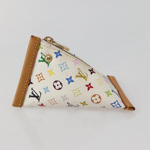 LOUIS VUITTON Monogram Multicolor Berlango Münztasche Weiß M58028 Auth 142348V