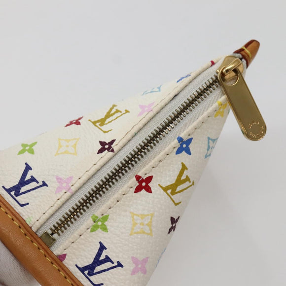 LOUIS VUITTON Monogram Multicolor Berlango Münztasche Weiß M58028 Auth 142348V