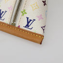LOUIS VUITTON Monogram Multicolor Berlango Münztasche Weiß M58028 Auth 142348V-7