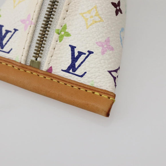 LOUIS VUITTON Monogram Multicolor Berlango Münztasche Weiß M58028 Auth 142348V