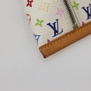 LOUIS VUITTON Monogram Multicolor Berlango Münztasche Weiß M58028 Auth 142348V-14