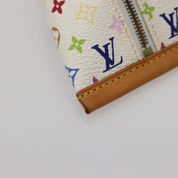 LOUIS VUITTON Monogram Multicolor Berlango Münztasche Weiß M58028 Auth 142348V