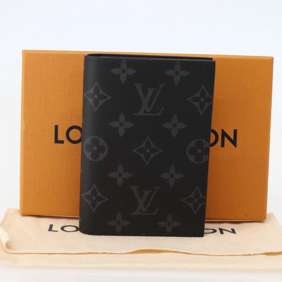 LOUIS VUITTON Eclipse Couverture Passpole NM Passport Case M64501 Auth 142351M