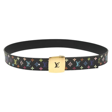 LOUIS VUITTON Multicolor Ceinture LV Cut Belt Black M6890 LV Auth 142353V