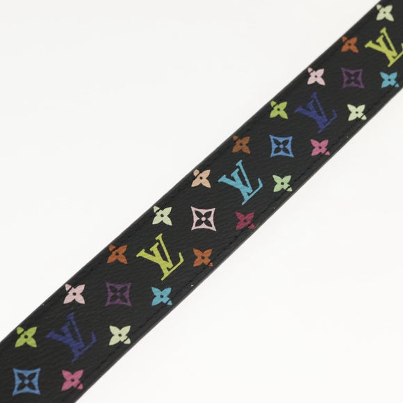 LOUIS VUITTON Multicolor Ceinture LV Cut Belt Black M6890 LV Auth 142353V