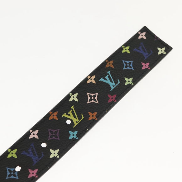 LOUIS VUITTON Multicolor Ceinture LV Cut Belt Black M6890 LV Auth 142353V