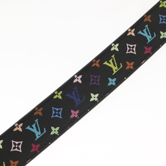 LOUIS VUITTON Multicolor Ceinture LV Cut Belt Black M6890 LV Auth 142353V