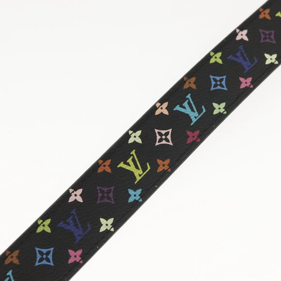 LOUIS VUITTON Multicolor Ceinture LV Cut Belt Black M6890 LV Auth 142353V