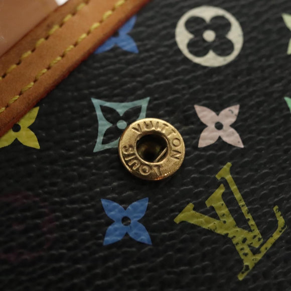 LOUIS VUITTON Multicolor Portefeuille Viennois Wallet Black M92988 Auth 142355