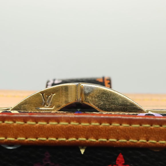 LOUIS VUITTON Multicolor Portefeuille Viennois Wallet Black M92988 Auth 142355