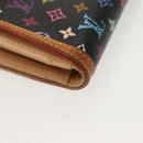 LOUIS VUITTON Multicolor Portefeuille Viennois Wallet Black M92988 Auth 142355-7