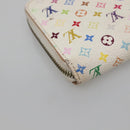 LOUIS VUITTON Monogram Multicolor Zippy Wallet Wallet White M60241 Auth 142356-16