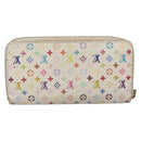 LOUIS VUITTON Monogram Multicolor Zippy Wallet Wallet White M60241 Auth 142356-2