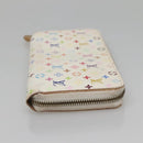 LOUIS VUITTON Monogram Multicolor Zippy Wallet Wallet White M60241 Auth 142356-4