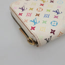 LOUIS VUITTON Monogram Multicolor Zippy Wallet Wallet White M60241 Auth 142356-14