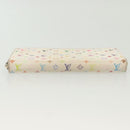 LOUIS VUITTON Monogram Multicolor Zippy Wallet Wallet White M60241 Auth 142357-6