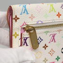 LOUIS VUITTON Multicolor Portefeuille Eugenie Wallet White M60053 LV Auth 142358-17