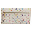 LOUIS VUITTON Multicolor Portefeuille Eugenie Wallet White M60053 LV Auth 142358-2