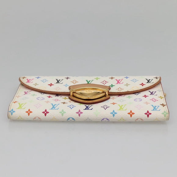 LOUIS VUITTON Multicolor Portefeuille Eugenie Wallet White M60053 LV Auth 142358