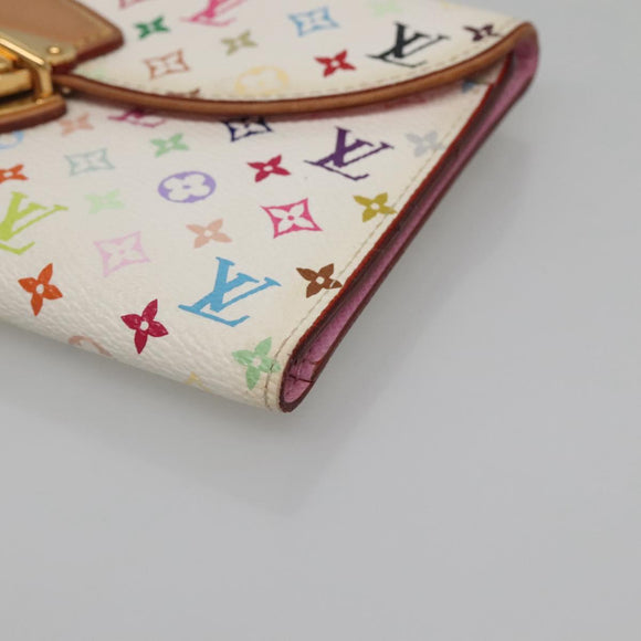 LOUIS VUITTON Multicolor Portefeuille Eugenie Wallet White M60053 LV Auth 142358