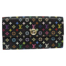 LOUIS VUITTON Multicolor Portefeiulle Sarah Long Wallet Black M60668 Auth 142359-13