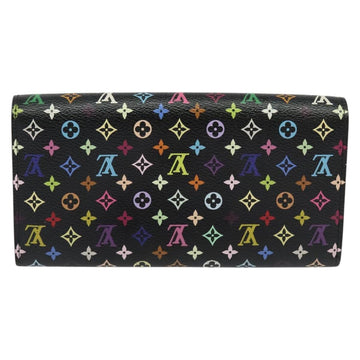 LOUIS VUITTON Multicolor Portefeiulle Sarah Long Wallet Black M60668 Auth 142359 - 0