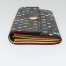 LOUIS VUITTON Multicolor Portefeiulle Sarah Long Wallet Black M60668 Auth 142359-3