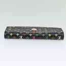 LOUIS VUITTON Multicolor Portefeiulle Sarah Long Wallet Black M60668 Auth 142359-5