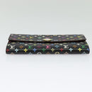 LOUIS VUITTON Multicolor Portefeiulle Sarah Long Wallet Black M60668 Auth 142359-6