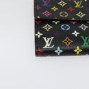 LOUIS VUITTON Multicolor Portefeiulle Sarah Long Wallet Black M60668 Auth 142359-7