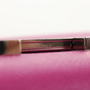 HERMES Constance Compact Wallet Leather Purple pink Auth 142362M-7