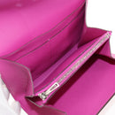 HERMES Constance Compact Wallet Leather Purple pink Auth 142362M-9