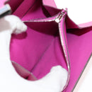 HERMES Constance Compact Wallet Leather Purple pink Auth 142362M-10