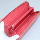 CHANEL Matelasse Long Wallet Caviar Skin Pink Gold CC Auth 142363-15